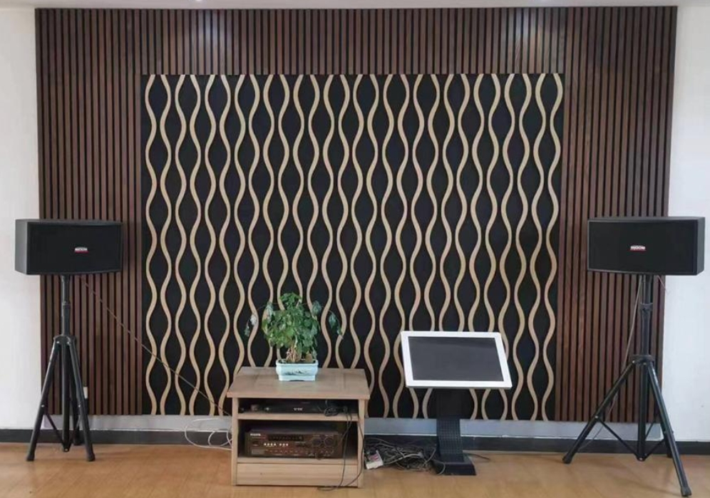 Curved Wooden Strip Acoustic Panel